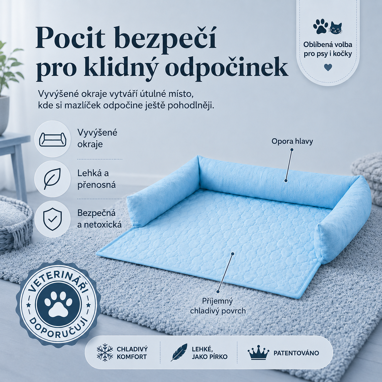 Ledotlapka - chladící podložka pro vaše mazlíčky
