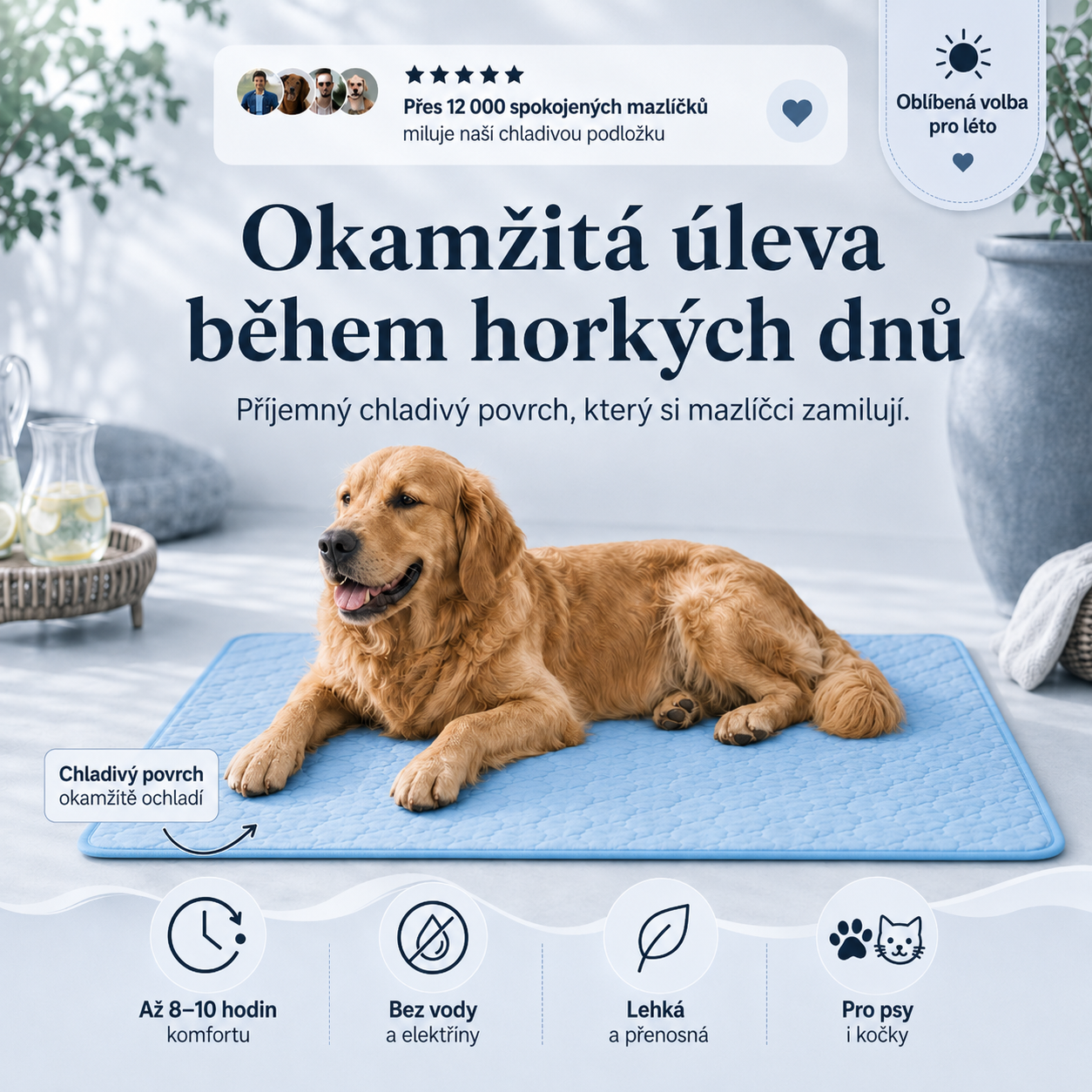 Ledotlapka - chladící podložka pro vaše mazlíčky