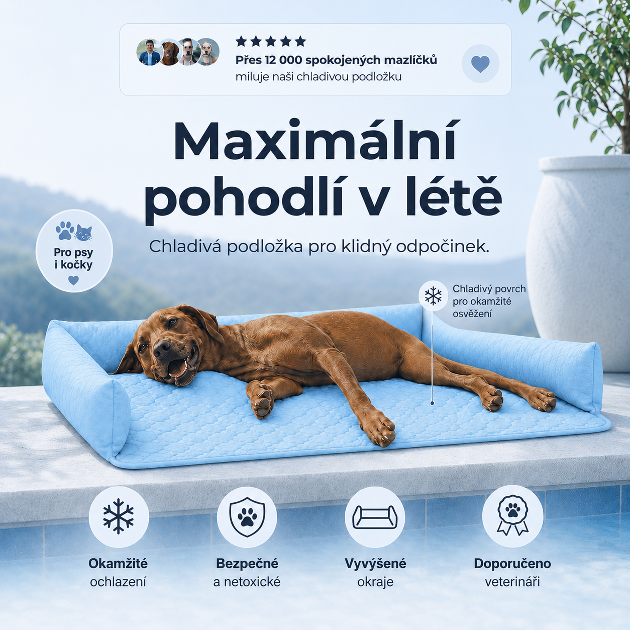 Ledotlapka - chladící podložka pro vaše mazlíčky